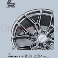 Mâm độ Lenso Venom VT5 Hyper Black 20″