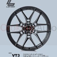 Mâm Lenso VT3 Satin Black 20” Đẹp Mắt