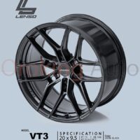Mâm độ Lenso VT3 Satin Black 20″