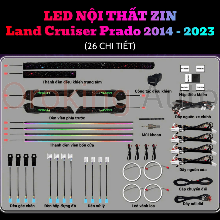 Độ Led Nội Thất Zin Toyota Land Cruiser Prado