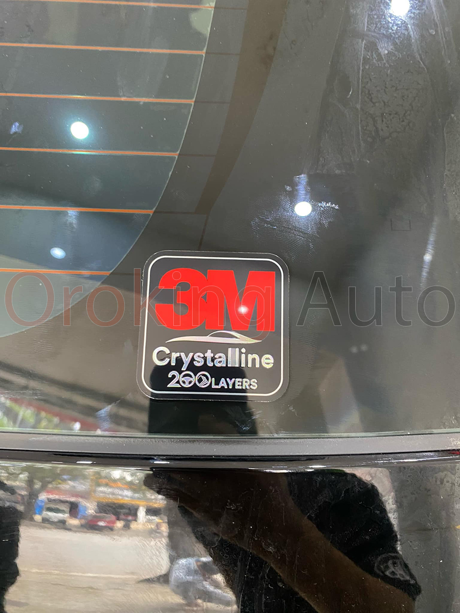 Dán phim cách nhiệt kính sau chính hãng 3M Crystalline