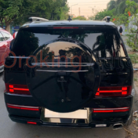 Chụp lốp dự phòng Hyundai Santafe 2024 màu đen