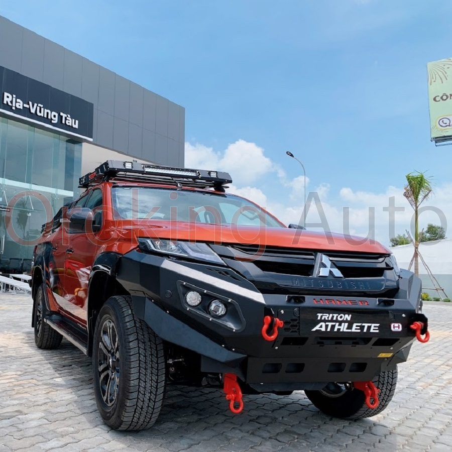 Lắp baga mui có đèn led Hamer HR152 xe Mitsubishi Triton 2024+