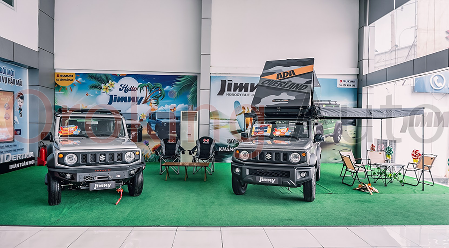 Lắp giá nóc Hamer Flat HR161 xe Suzuki Jimny
