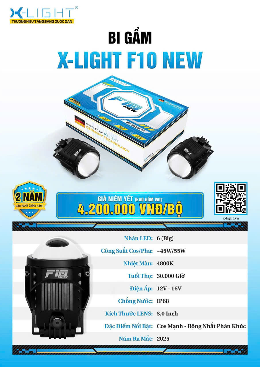 Đèn bi gầm X-Light F10 New