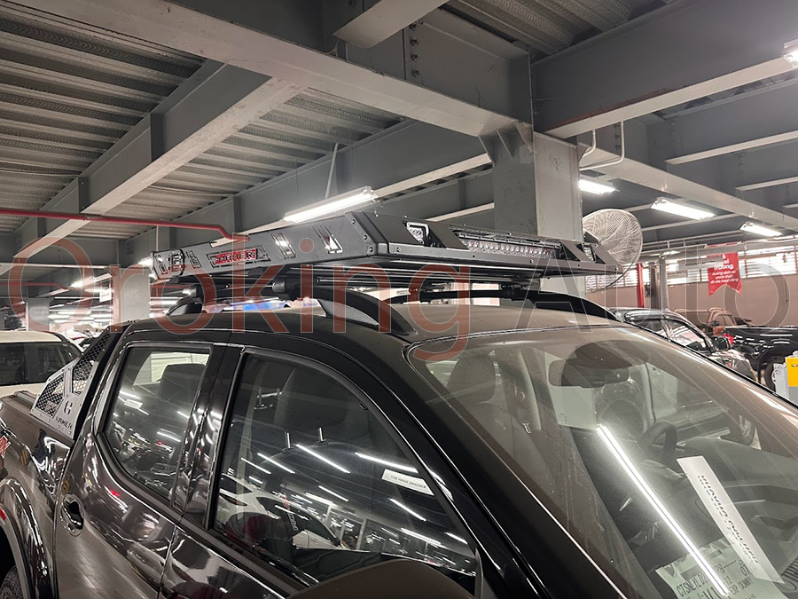 Cản chướng ngại vật bằng giá nóc có đèn led Hamer HR152 xe Nissan Navara NP300 vô cùng tuyệt vời