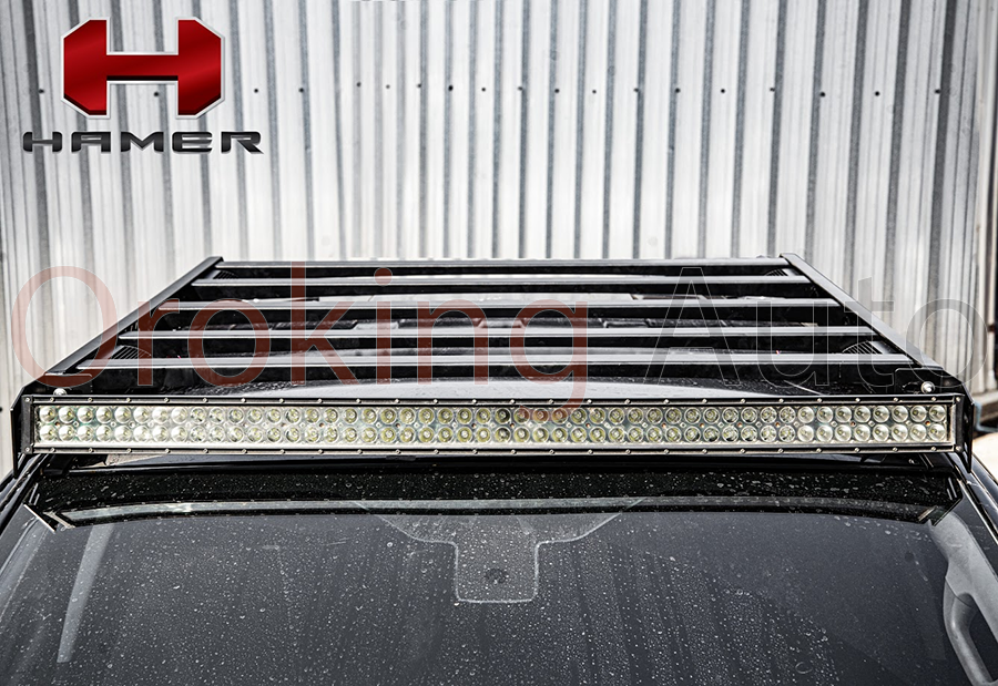 Lắp giá nóc có đèn led Hamer HR157 xe Ford Raptor 2022+
