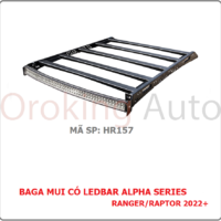 Cản chướng ngại vật bằng baga mui có đèn led Hamer HR157 xe Ford Ranger 2022+ vô cùng tuyệt vời