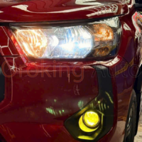 Đèn bi gầm Toyota Hilux 2024 - 2025 hiệu A9 Pro kèm dưỡng in 3D với ba nhiệt màu thời thượng