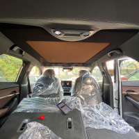 Lắp đặt rèm cửa sổ trời Vinfast VF6 bản Mỹ màu nâu tại OroKing Auto