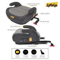 Ghế Ô Tô Trẻ Em Jovikids OHHO Booster 125-150cm Chuẩn i-Size Châu Âu