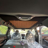 Lắp đặt rèm trần Vinfast VF6 bản Mỹ màu nâu tại OroKing Auto