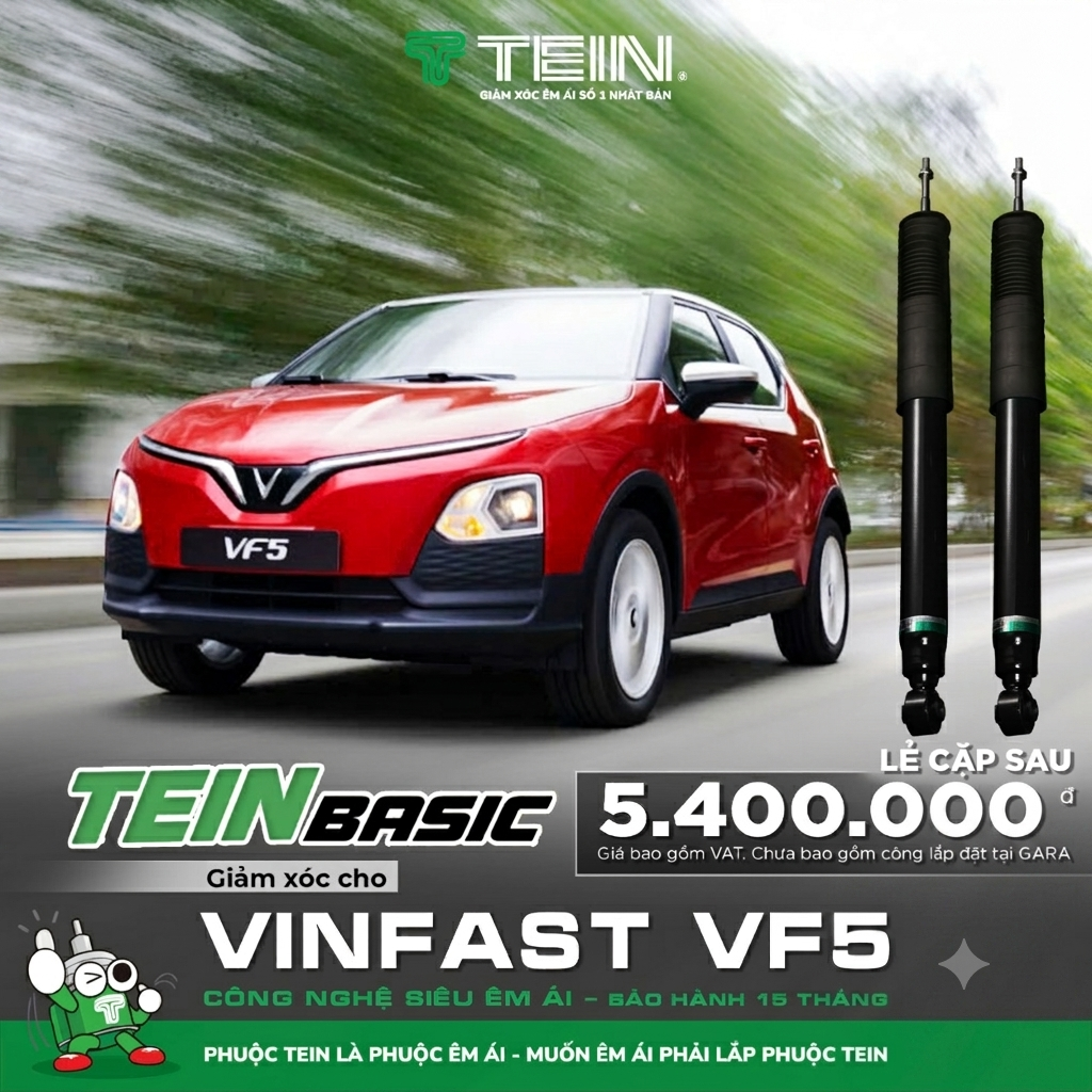 Giảm xóc Tein Basic đảm bảo độ tin cậy với bảo hành